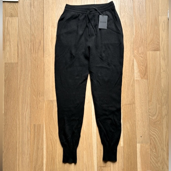 NAADAM The Essential Cashmere Sweatpants black XS New With Tags - Picture 4 of 6
